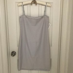 Calvin Klein Slip Mini Dress, Light Gray, Size 4